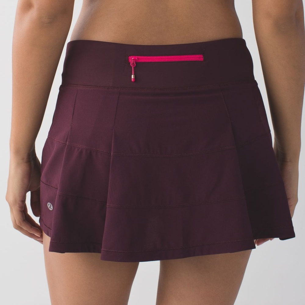 Lululemon Pace Setter Skirt Sz 6 Tall Bordeaux